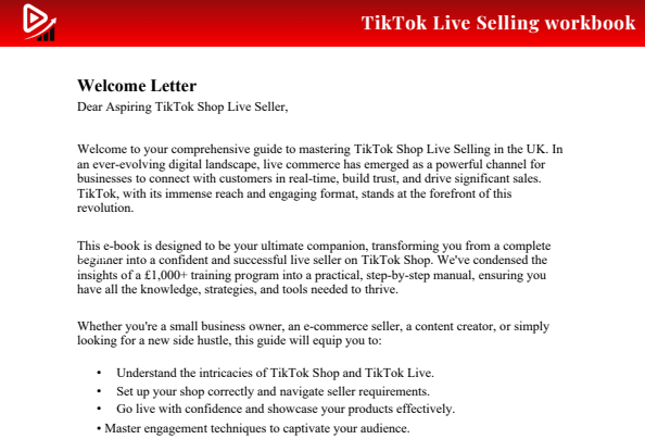 TikTok Shop Live Selling Playbook | Complete Beginner Guide & Launch System
